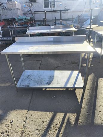 Lot 29 - Stainless Steel Table with Backer