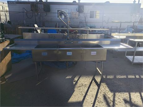 Lot 27 - Stainless Steel Sink and Drain Table