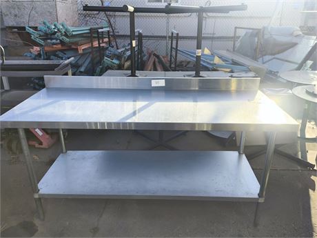 Lot 28 - Stainless Steel Table with Backer