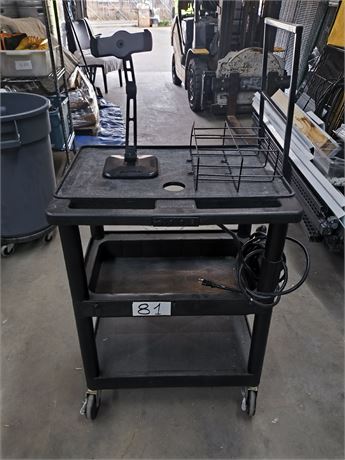 Lot 81 - AV Cart and Accessories