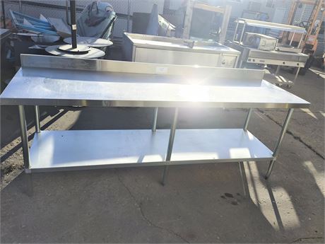 Lot 30 - Stainless Steel Table with Backer