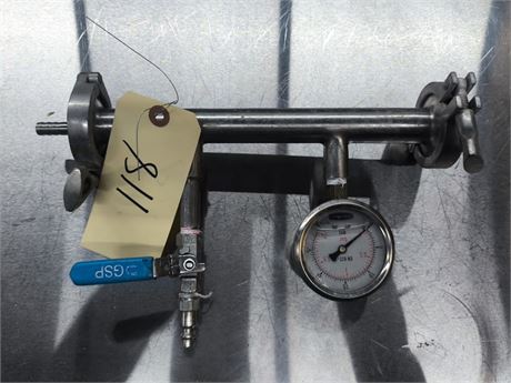 Lot 118 - Stainless Steel Piping with Gas Gauge