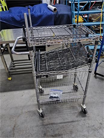 Lot 38 - Galvanized Wheeled Rack