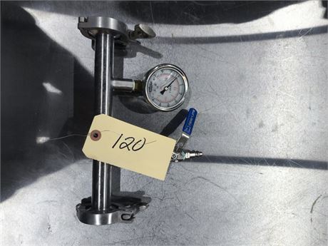 Lot 120 - Stainless Steel Piping with Gas Gauge