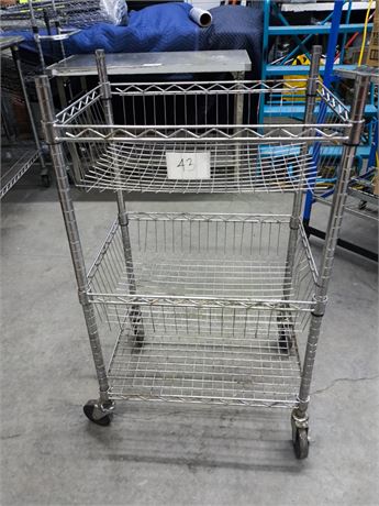 Lot 43 - Galvanized Wheeled Rack