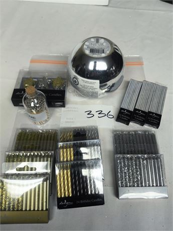 Lot 336 - Candles, Matches, Vase