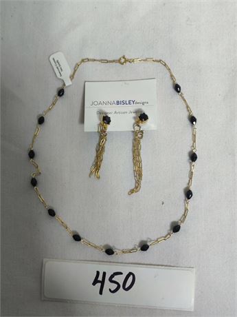 Lot 450 - Swarovski Crystal 14kt Earing and Necklace