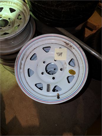 Lot 469- White 15X5 Rims