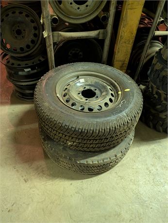 Lot 345- Mounted Tires, WInter TIres, Truck Tires