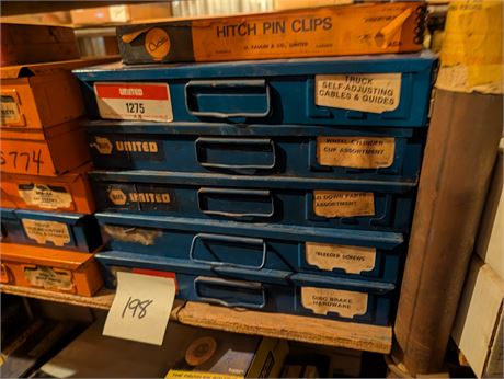Lot 198 - NAPA Parts Bins Used