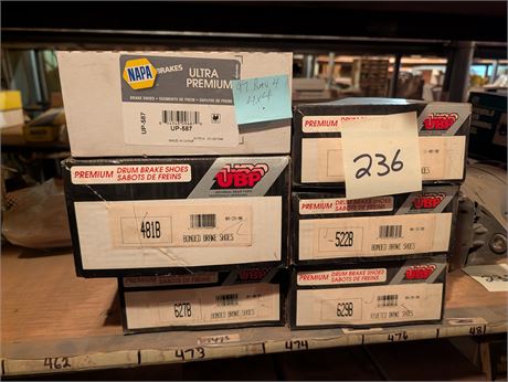 Lot 236 - UBP and NAPA Brake Shoes