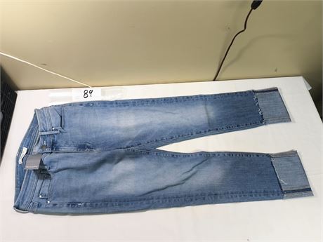 Lot 89 - Fidelity Denim Stevie Crop Mid Rise Slim Crop, Size 28