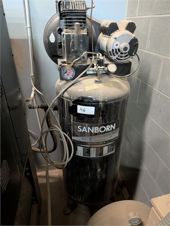 Lot 46 - Sanborn 60 Gallon Compressor, with Additional Tank