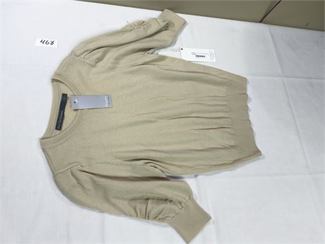 Lot 468 - Iris Setlakwe Merino Blend Sweater with Rushed Sleeve Detail, Size S