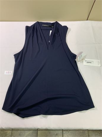 Lot 497 - Iris Setlakwe Matte Jersey Sleeveless Pleated V-Neck Top, Size XL