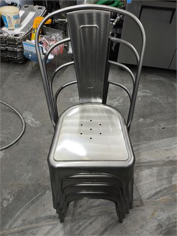 Lot 20 - Metal Dining Indoor Outdoor Chairs