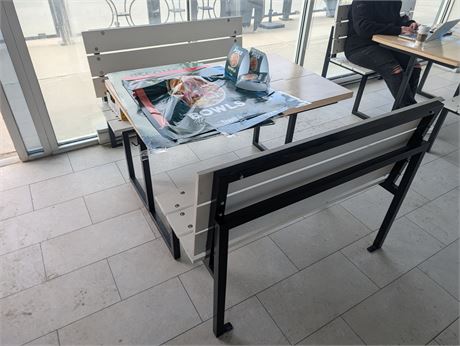 Lot 57 -  4 Seater Table and Bench