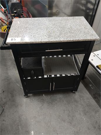 Lot 85 - Granite Top Kitchen Cart