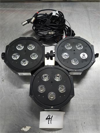 Lot 41 - ADJ Mega Hex Par RGBWA and UV Color Mixing Lights