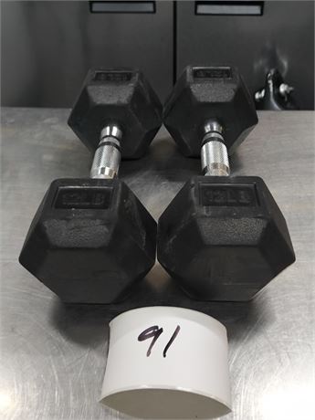 Lot 91 -12 Lbs Dumbbells