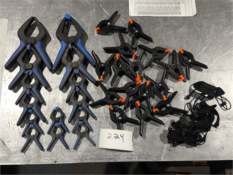 Lot 224 - Plastic Spring Clamp Set