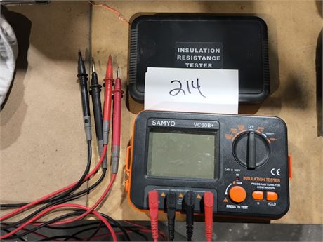 Lot 214 - SAMYO VC60B+ Digital Insulation Resistance Tester
