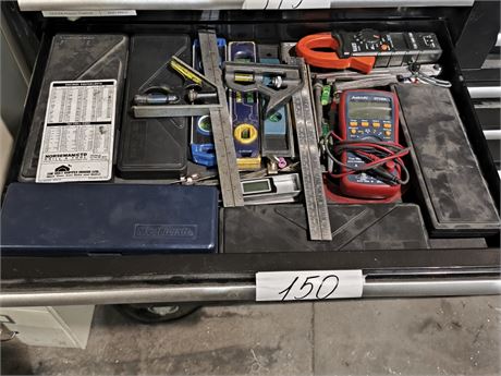 Lot 150 - Squares, Calipers, and levels