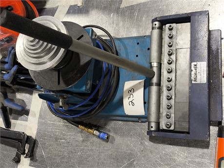 Lot 233 - Pan & Box Brake Vise Attachment and Mini Welding Positioner