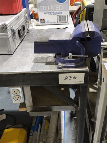 Lot 236 - Industrial Workbench with Bench Vise