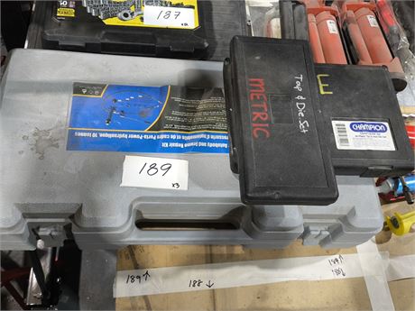 Lot 189 - Tap and Die Sets and Frame Repair Kit