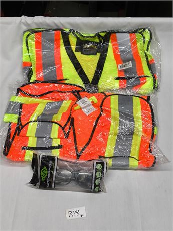 Lot R18 - Safety Vests and Glasses