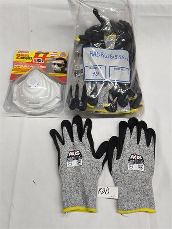 Lot R20 - Work Gloves and Respirators