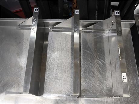 Lot 73 - Stainless Steel Commercial Wall Mount Shelfs