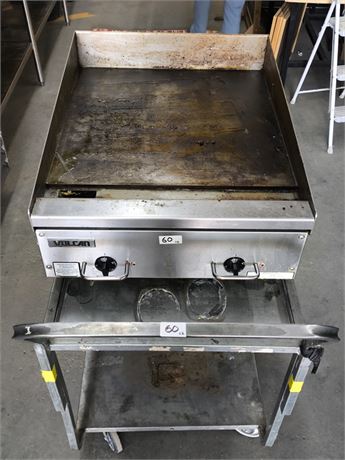 Lot 60 - Vulcan HEG-E Series heavy-duty commercial electric griddle with Cart