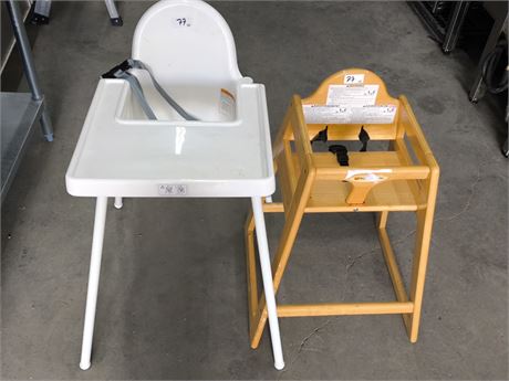 Lot 77 - Baby high chairs