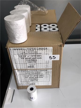 Lot 55 - Maxwell Paper Canada thermal paper rolls