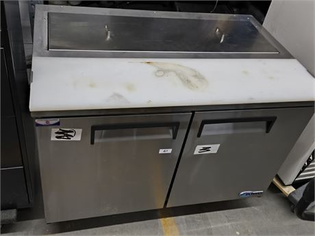 Lot 61 - stainless steel 2-door commercial sandwich and salad prep table refrige