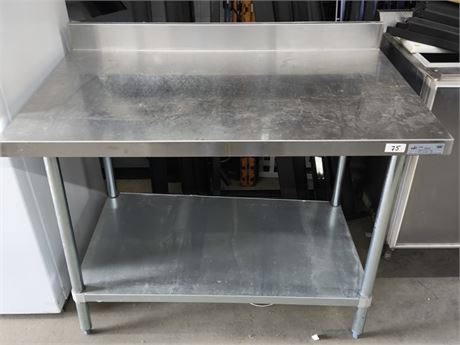 Lot 75 - stainless steel commercial prep table