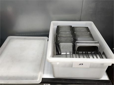 Lot 107 - Stainless Steel Food Containers