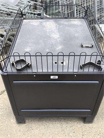 Lot 120 - Black Metal Supermarket Display Basket
