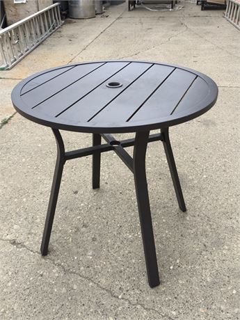 Lot 119 - Black Metal Outdoor Patio Table