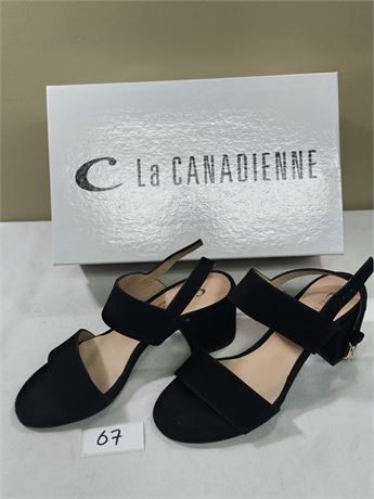 Lot 67 - Women's Suede Heeled Sandals La Canadienne Foxy