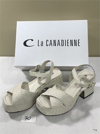 Lot 70 - Women's Suede Heeled Sandals La Canadienne Pico