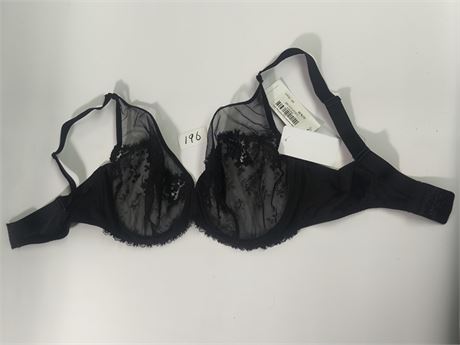 Lot 196 - Simone Perele Wish Full Cup Black Plunge Bra