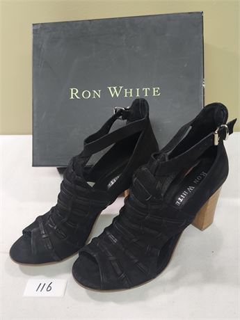 Lot 116 - Women's Suede Strappy Heeled Sandals Ron White Sonata Heel