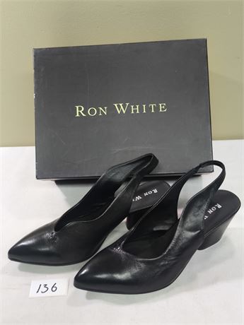 Lot 136 - Women's Leather Slingback Heels Ron White Rona