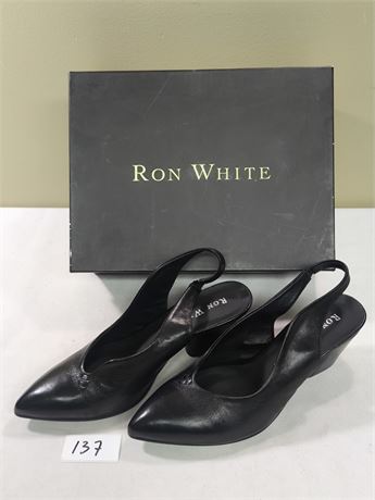 Lot 137 - Women's Leather Slingback Heels Ron White Rona