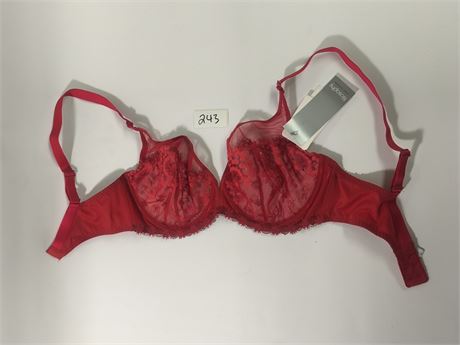 Lot 243 - Simone Perele Wish Full Cup Ruby Pink Plunge Bra