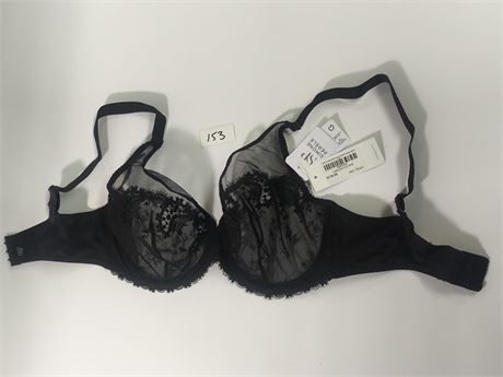 Lot 153 - Simone Perele Wish Full Cup Black Plunge Bra