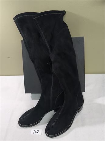 Lot 112 - Women's Stretch Eco Suede Flat Tall Boots Ron White Gloria